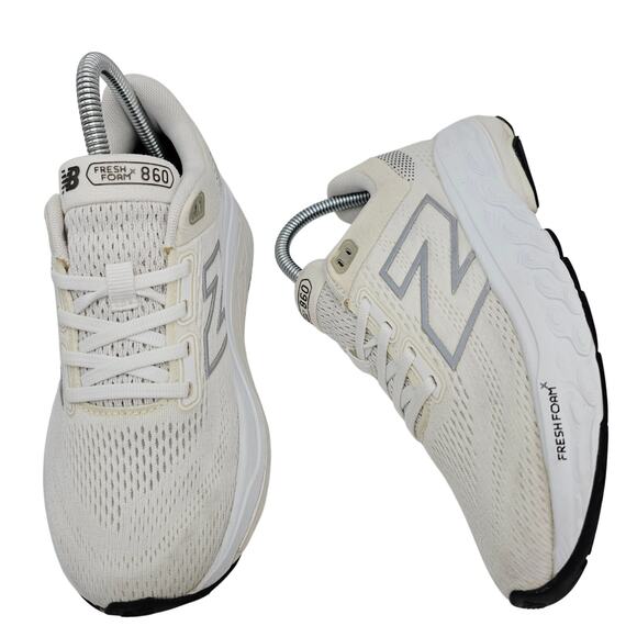 New Balance Fresh Foam x 860 v14 White Sea Salt Black Womens 6 B Running Shoes - Picture 2 of 11